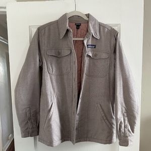 RARE Patagonia Women's Insulated Organic Cotton Flannel Shirt Jacket